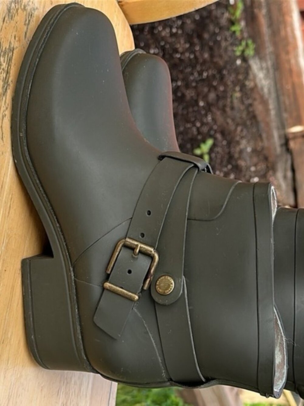 Lucky Brand Rindah Rubber Rain Boots – Dark Olive Green – Women's - Picture 2 of 5